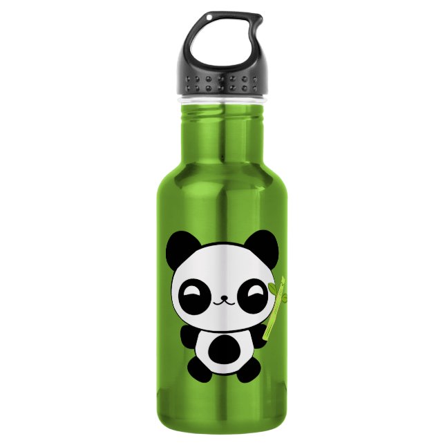 Happy Baby Panda Stainless Steel Water Bottle (Front)