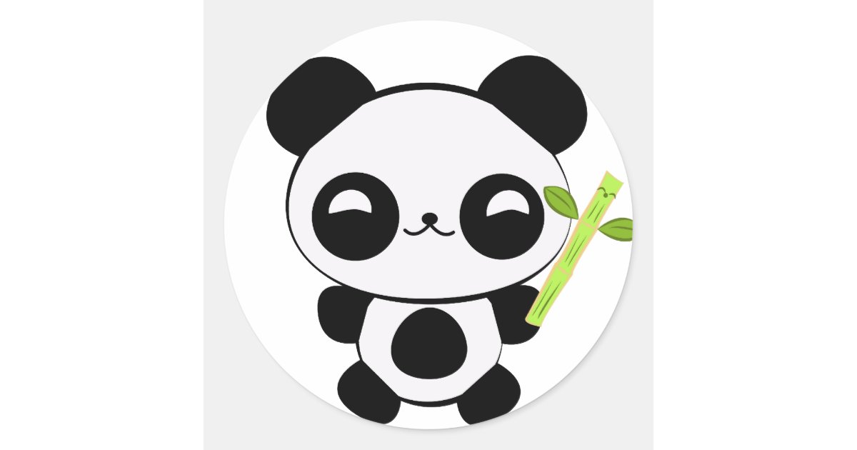 happy baby panda stickers