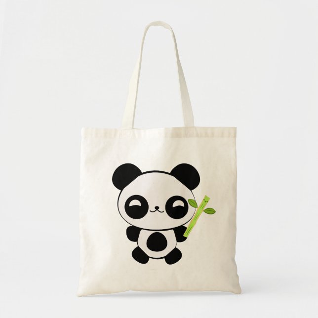 Happy Baby Panda Tote Bag (Front)
