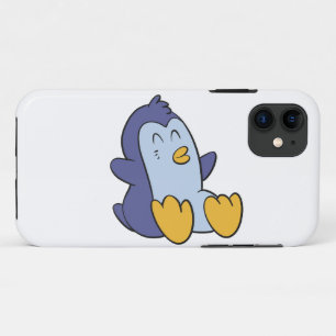 Happy Baby penguin   choose background color iPhone 11 Case