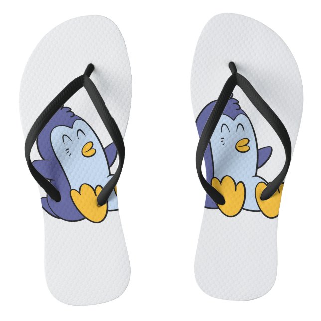 Happy Baby penguin | choose background color Flip Flops (Footbed)