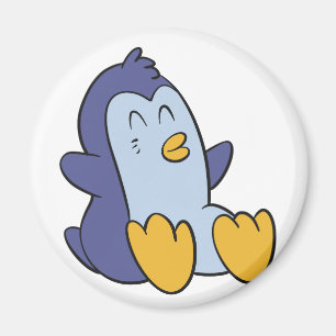 Happy Baby penguin choose background color Magnet