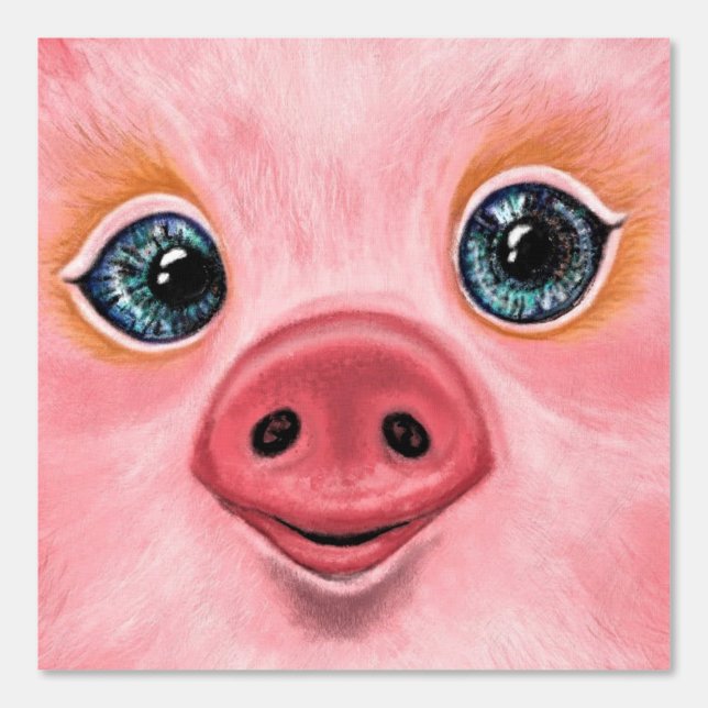 Happy Baby Pig Funny Wallpaper (Front)