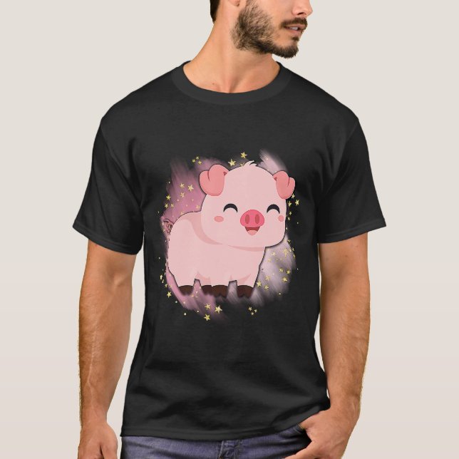 Happy Baby Piggy National Pig Day T-Shirt (Front)