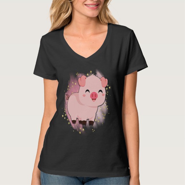 Happy Baby Piggy National Pig Day T-Shirt (Front)