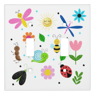 Happy Backyard Critters Light Switch Cover