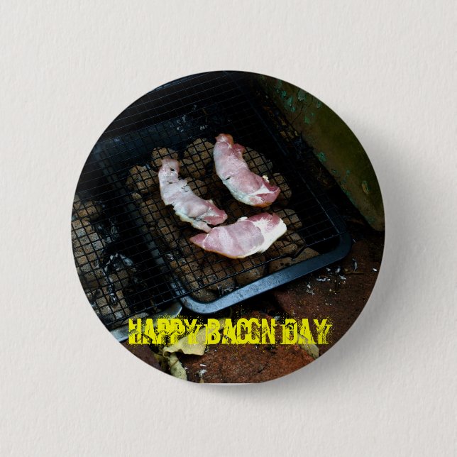 Happy Bacon Day Button (Front)