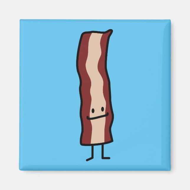 Happy Bacon Smirk Classic Design Magnet (Front)