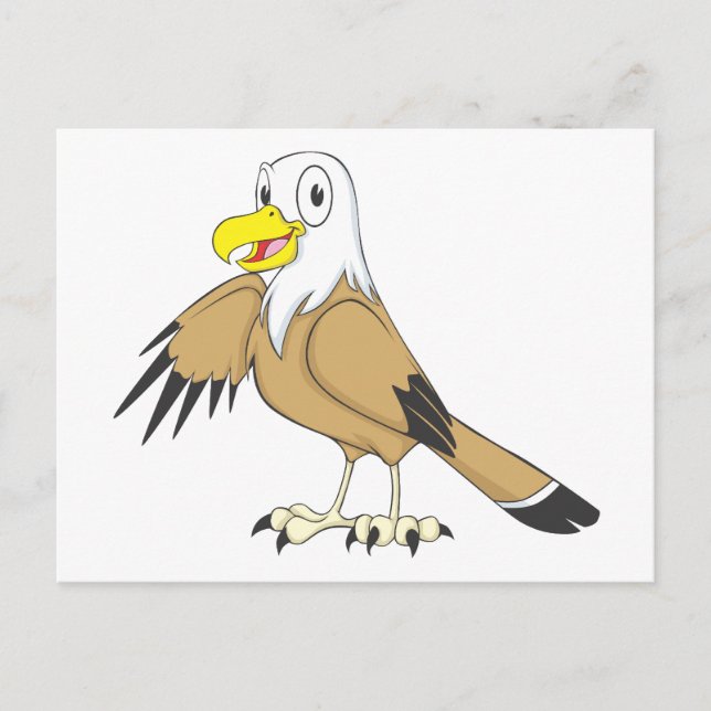 Happy Bald Eagle Postcard (Front)