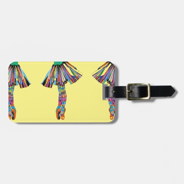 Happy Ballerina Luggage Tag (Front Horizontal)