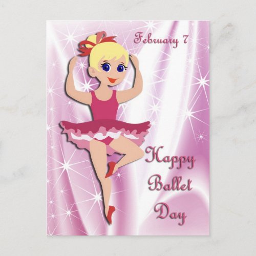 Happy Ballet Day February 7 Postcard