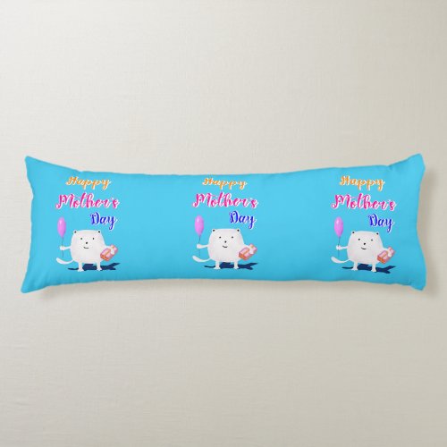 Happy Balloon Calico Cat Best Gifts On Mothers Day Body Pillow