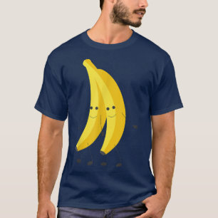 Happy Banana Pairs Walking Fruit Cute  T-Shirt