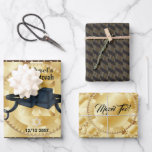 Happy Bar Mitzvah 20XX Tefillin Modern Personalize Wrapping Paper Sheets<br><div class="desc">Happy Bar Mitzvah 20XX Gifts Wrapping Paper, with template. Personalize them by adding your wishes text and Names. Tefillin on Gold color star of David Pattern. Modern Design. Religious Events Bar Mitzvahs Party Decoration. Crafts & Party Supplies > Gift Wrapping Supplies > Wrapping Paper 13th Birthday Party Decoration / Anniversary,...</div>