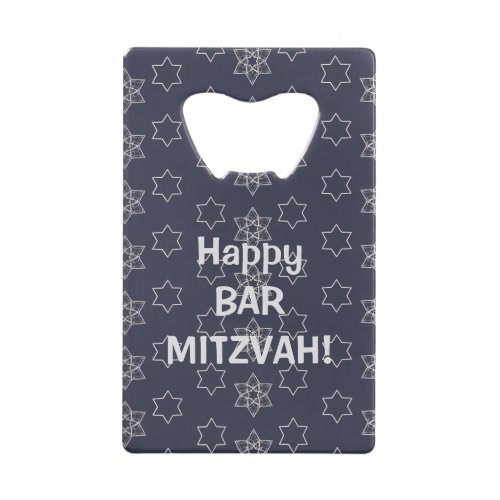 Happy Bar Mitzvah Credit Card Bottle Opener