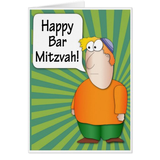 Happy Bar Mitzvah greeting card Funny Jewish boy Zazzle