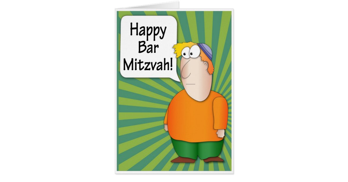Happy Bar Mitzvah Greeting Card Funny Jewish Boy Zazzle