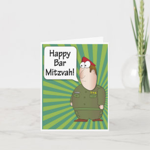 Happy Bar Mitzvah greeting card - Israeli Soldier