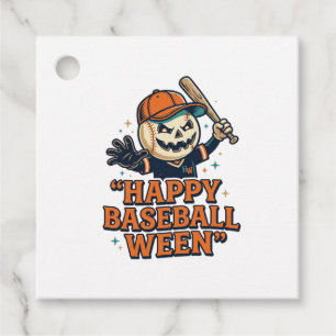 Happy Baseball Ween Vintage Halloween Baseball Des Favor Tags
