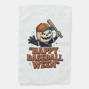 Happy Baseball Ween Vintage Halloween Baseball Des Garden Flag