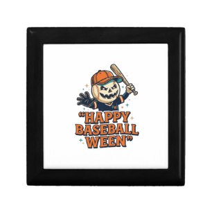 Happy Baseball Ween Vintage Halloween Baseball Des Gift Box