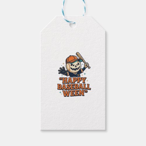 Happy Baseball Ween Vintage Halloween Baseball Des Gift Tags