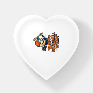 Happy Baseball Ween Vintage Halloween Baseball Des Paperweight