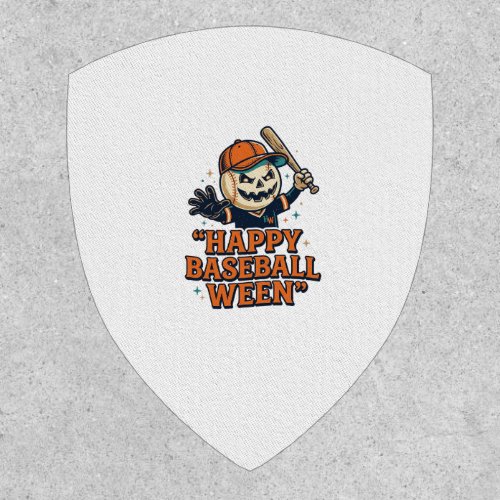 Happy Baseball Ween Vintage Halloween Baseball Des Patch