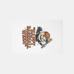 Happy Baseball Ween Vintage Halloween Baseball Des Rug