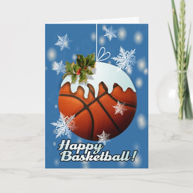 Happy Basketball Holiday Card (Front)