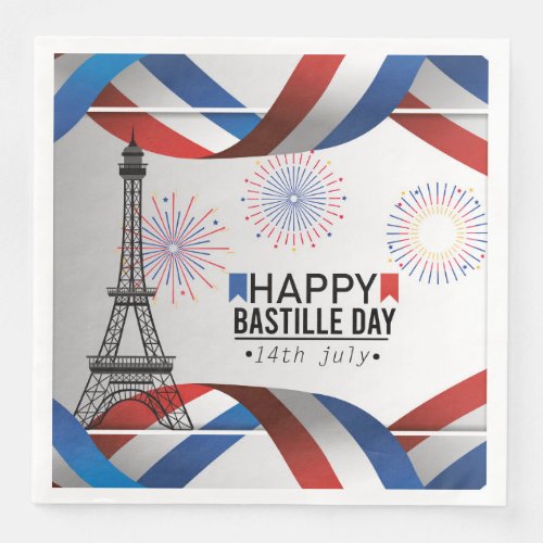 Happy Bastille Day _ 14th July Paper Dinner Napkins