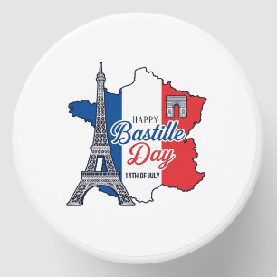 Happy Bastille Day France Map Eiffel Tower Vector_ Mini Candle Favors