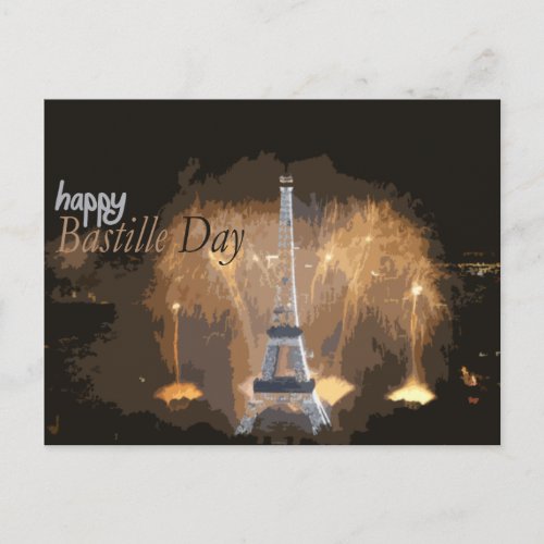 Happy Bastille Day France v2 Postcard