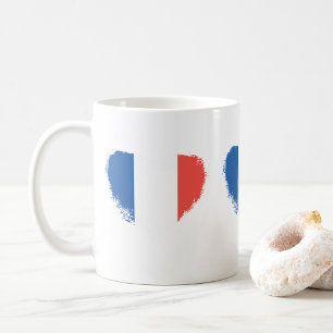 Happy Bastille Day Hearts Coffee Mug