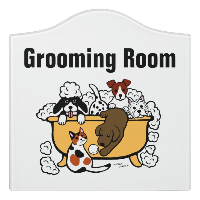 Happy Bath Time Chocolate Labrador Room Sign (Large Crest Front)