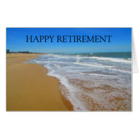 happy beach retirement card