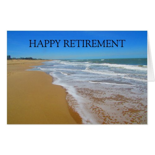 happy beach retirement card