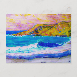 happy beachcombing postcard