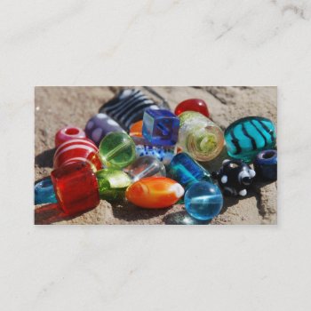 Happy Beads Mix 2 Business Card by brendaoxley at Zazzle