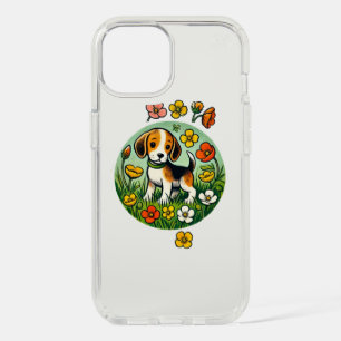 Happy Beagle Dog iPhone 15 Case