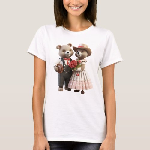 Happy Bear Couple T_Shirt