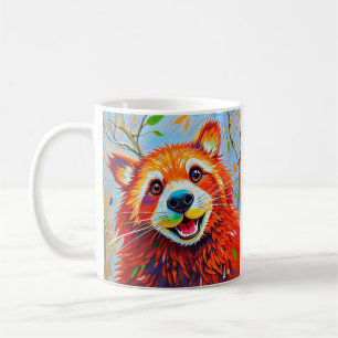 Happy Bear Expressive abstract animal art Coffee Mug