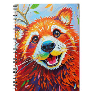 Happy Bear Expressive abstract animal art Notebook