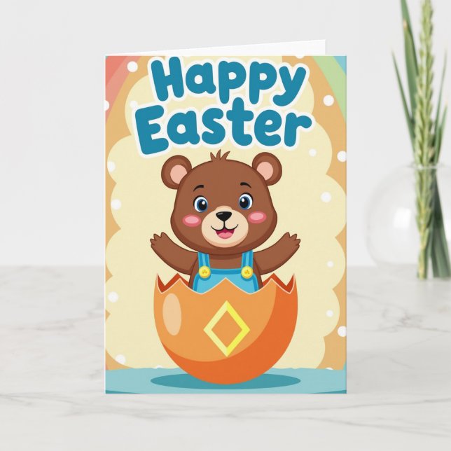 Happy Bear Hatching Day Card (Front)