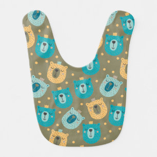 Happy Bear Kings Bib