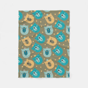 Happy Bear Kings Fleece Blanket