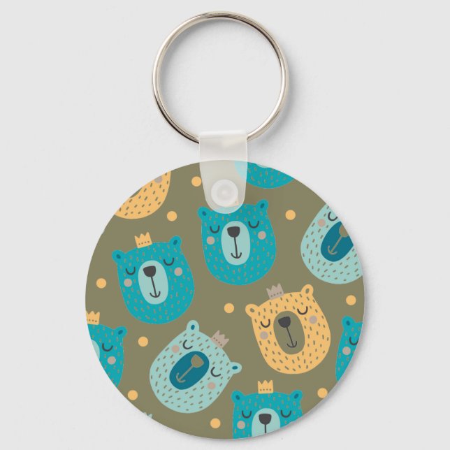 Happy Bear Kings Keychain (Front)