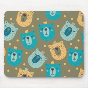 Happy Bear Kings Mouse Pad