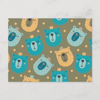 Happy Bear Kings Postcard