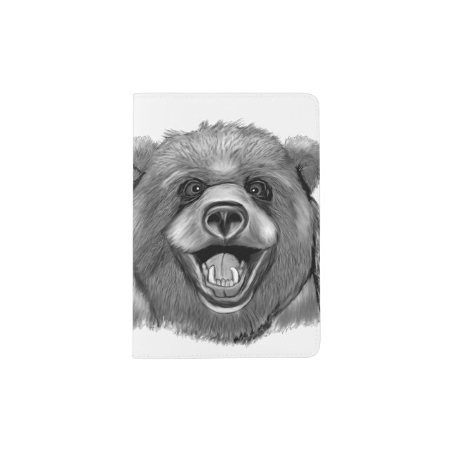 Happy  Bear Passport Holder (Front)